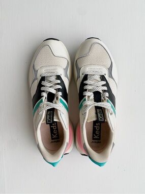 *LIKE NEW* Keds Retro Design Sneakers with Black, Teal & Pink Accents